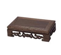 AHANDMAKER Base espositore in legno, 8,9 x 15,9 cm, rettangolare, in stile orientale, piedistallo per vasi, vasi da fiori, lampada da tavolo, bocce da collezione, decorazione per la casa