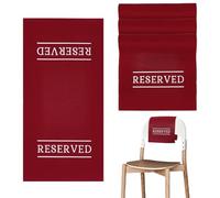 AHANDMAKER Cartello Posto Riservato, Segnaposto per Seduta con Scritta Stampata Reserved Segnali per Sedie per Matrimoni Feste Celebrazioni Ricevimenti Chiesa o Eventi (Rosso, 4 pz)