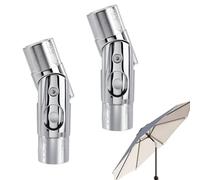 AHANDMAKER Confezione da 2 pezzi di ricambio per ombrellone da patio adatti per palo inferiore in alluminio da 3,8 cm di diametro, pulsante inclinabile, per esterni, per giardino, piscina, ponte