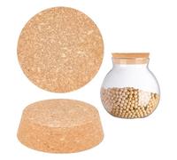 AHANDMAKER Grandi tappi in sughero conici, 2 pezzi, tappi per bottiglie di vino in legno per barattoli, bottiglie di vetro e ceramica, 4.3" x 1.1", diametro inferiore 3.8"