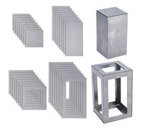 AHANDMAKER Kit di saldatura per principianti, 48 pezzi, 12,7 x 7,6 cm, 10,2 x 5,1 cm, 7,6 x 7,6 cm, 5,1 x 5,1 cm, kit di prova per progetti di formazione fai da te, laboratori in metallo e artigianato