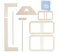 AHANDMAKER Rilegatura semplice per album di ritagli, righello a forma di L, in legno, a forma di T, guida distanziatrice angolare, set di strumenti per rilegatura a libro, per la produzione di libri