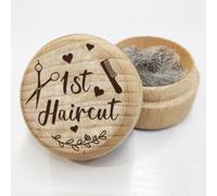 AHANDMAKER Scatola dei ricordi per i primi capelli, in legno, 3D, per conservare i ricordi dell'infanzia, per baby shower, regalo di compleanno