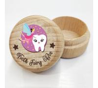 AHANDMAKER Scatola dentata per bambini, porta denti in legno, per bambini, per il ricordo dell'infanzia, regalo per baby shower, con denti persi