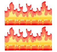AHANDMAKER Set di 8 fiamme dorate in acrilico per pareti, fuoco, fiamme e basi magiche, set in miniatura per tavolo da gioco e giochi di guerra