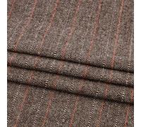 AHANDMAKER Tessuto tweed color caffè, 150 x 99 cm, tessuto in fibra e lana, tessuto tweed a spina di pesce e quadri, per fai da te, cucito, vestiti, borse, cappotti, costumi, abbigliamento, accessori