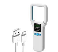 AHANIN - Scanner per microchip per animali domestici RFID 134,2 MHz/125 Khz FDX-B (ISO 11784/11785), lettore di chip 1000 registri dati, lettore di etichette con microchip universale animale con