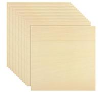 AHAQU 15 fogli di compensato, 300 x 300 x 3 mm, tavole di legno non finite per lavori fai da te, pittura, modellazione, traforo inciso, decorazione per la casa
