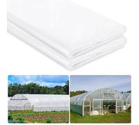 AHAQU Confezione da 2 fogli in polietilene resistente, 2 x 4 m, in plastica trasparente ispessita, impermeabili, fogli di plastica antipolvere per decorazione, pittura, giardinaggio, protezione dei