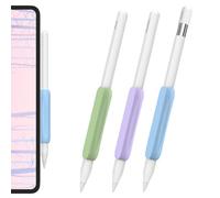 AHASTYLE 3 Pezzi Apple Pencil Grip Custodia Silicone Ergonomica Holder Accessori per Apple Pencil Pro e Apple Pencil 2. Generazione e Apple Pencil USB-C (Blu+Verde+Viola)