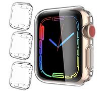 AHASTYLE 3 Pezzi Cover Apple Watch 41mm, Custodia Protettiva per iWatch Ultra in TPU per Apple Watch 9 Apple Watch 8 e Apple Watch 7 (45MM, Transparent)