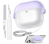 AhaStyle AirPods 4 Custodia con clip di blocco sicuro, design carino delle cuffie musicali per AirPods di quarta generazione con kit di pulizia per Apple AirPods 4 2024
