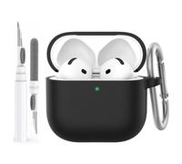 AhaStyle AirPods 4 Custodia Cover(2024) Custodia AirPods di quarta generazione in silicone morbido con kit pulizia Cover Skin per Apple AirPods 4 Supporto custodia di ricarica USB-C ricarica wireless