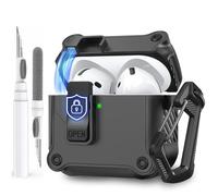AhaStyle AirPods 4 Custodia Cover con Clip di Blocco Sicuro, Custodia Pop-up Automatica per AirPods di 4a Generazione con Kit di Pulizia per Apple AirPods 4 2024 Custodia di Ricarica