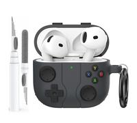 AhaStyle AirPods 4 Custodia Cover con Kit Pulizia Retro Handheld Game Console Design per AirPods 4a Generazione Custodia Morbida Pelle Protettiva in Silicone per Apple AirPods4 2024 Custodia Ricarica