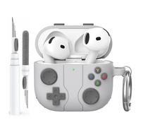 AhaStyle AirPods 4 Custodia Cover con Kit Pulizia Retro Handheld Game Console Design per AirPods 4a Generazione Custodia Morbida Pelle Protettiva in Silicone per Apple AirPods4 2024 Custodia Ricarica