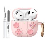 AhaStyle AirPods 4 Custodia Cover con Kit Pulizia Retro Handheld Game Console Design per AirPods 4a Generazione Custodia Morbida Pelle Protettiva in Silicone per Apple AirPods4 2024 Custodia Ricarica