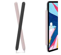 AHASTYLE Apple Pencil Custodia in silicone per Apple Pencil Case Ultra Sottile Cover Compatibile con Apple Pencil di seconda generazione e Apple Pencil Pro (2 pezzi, nero e rosa)