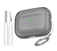 AhaStyle Clear Airpods Pro 3 Custodia protettiva 2025 Custodia protettiva in morbido TPU per Apple AirPods Pro di terza generazione con kit pulizia Supporta custodia ricarica USB-C ricarica wireless