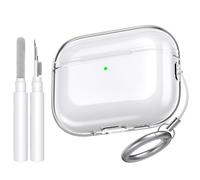 AhaStyle Clear Airpods Pro 3 Custodia protettiva 2025 Custodia protettiva in morbido TPU per Apple AirPods Pro di terza generazione con kit pulizia Supporta custodia ricarica USB-C ricarica wireless