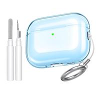 AhaStyle Clear Airpods Pro 3 Custodia protettiva 2025 Custodia protettiva in morbido TPU per Apple AirPods Pro di terza generazione con kit pulizia Supporta custodia ricarica USB-C ricarica wireless