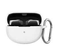 AHASTYLE Custodia Bose Ultra Open Ear Earbuds Case Cover, Custodie Protettiva in Silicone [LED Anteriore Visibile][Supporto Ricarica Wireless] Compatìbile con Bose Ultra Open Ear Earbuds (Bianco)