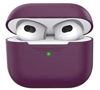 AhaStyle Custodia per AirPods 3, custodia protettiva in morbido silicone, compatibile con AirPods di terza generazione, antiurto, per Apple AirPods di terza generazione 2021 (bordeaux)