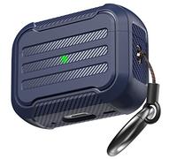 AhaStyle Custodia robusta per AirPods Pro 2 (cavo USB-C/Lightning) antiurto, custodia protettiva rigida compatibile con custodia di ricarica AirPods Pro 2a generazione 2023/2022 (blu scuro)