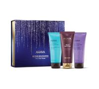 AHAVA Set regalo It's In Your Hands: include creme per le mani minerali in Sea-Kissed, Vivid Borgogna e Spring Blossom (100 ml ciascuna) e un campione di siero Crystal Osmoter X6