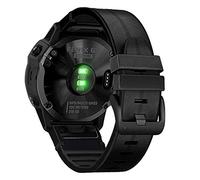 AHayo, cinturino in pelle per orologio Fenix 6 Pro/Sapphire, QuickFit, 22 mm, in vera pelle e silicone ondulato, resistente al sudore, per Garmin Fenix 5/5 Plus, 22mm, pelle Silicone