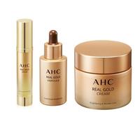 AHC Real Gold Elasticity Basic 3-Type Set - Siero, Crema e Fiala per Anti-Aging