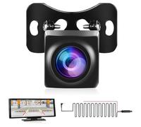 AHD Telecamera Posteriore per Autoradio Portatile, Telecamera Retromarcia Impermeabile IP69 per Visione Notturna per Schermo Carplay, Fotocamera a 4 pin per Autoradio,con Cavo di Prolunga da 15 m