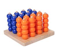 AHDFY 4 in Linea Gioco in Legno - Gioco da Tavolo Classico in Legno Massello per Bambini da 4 Anni - Gioco Strategico a 2 Giocatori - Sviluppa Logica e Concentrazione,A