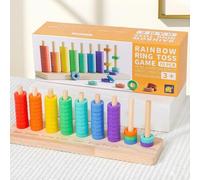 AHDFY Colour Stack Challenge - Gioco di Puzzle Rapido con Anelli da Impilare | Gioco di Associazione e Abbinamento Colori per Bambini e Adulti | per Logica, Concentrazione,C