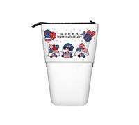 Ahdyr Astuccio per matite Independence Day Gnomi Patriotic Usa Pen Supporto telescopico per cancelleria Supporto per riporre gli articoli per la scuola per studenti, artisti, ufficio, infermieri