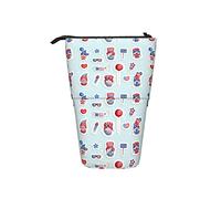Ahdyr Astuccio per matite Patriotic Usa Gnomi Independence Day Pen Supporto telescopico per cancelleria Supporto per riporre gli articoli per la scuola per studenti, artisti, ufficio, infermiere