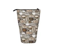 Ahdyr Astuccio per matite Tazza da caffè Fagioli Modello Penna Supporto telescopico Supporto per cancelleria Custodia per scuola Forniture per studenti Artista Infermiera per ufficio