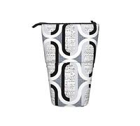 Ahdyr Astuccio per matite telescopico moderno della metà del secolo invernale Stand-up Organizer per cosmetici Borsa per trucco Astuccio per penne di cancelleria