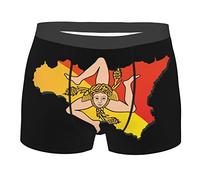 Ahdyr Bandiera della Sicilia Che Significa Nuova Biancheria Intima da Uomo Slip Boxer Elasticizzati Traspiranti Mutande morbide Leggings da Boxer da Uomo