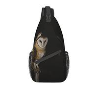 Ahdyr Borsa a tracolla stampata gufo nel buio, borsa a tracolla casual, zaino da viaggio leggero per uomini e donne per adulti e adolescenti