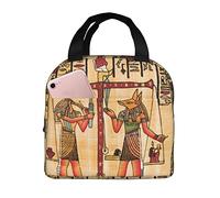 Ahdyr Borsa per il pranzo riutilizzabile Borsa per il pranzo isolata con geroglifico egiziano retrò antico Scatola per il pranzo più fresca e durevole