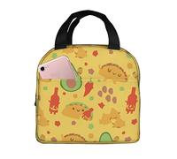Ahdyr Borsa per il pranzo riutilizzabile Borsa per il pranzo isolata Piccante Cha messicano Taco Avocado Scatola per il pranzo più fresca e durevole