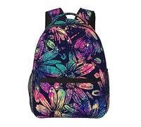 Ahdyr Borse a tracolla per libri a tracolla con fiori colorati Galaxy leggeri per adulti Borsa a tracolla di grande capacità con spallacci regolabili per il lavoro di trekking a piedi in bicicletta