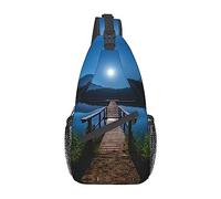Ahdyr Cavalletto in legno sull'acqua Zaino a tracolla, borsa a tracolla leggera per donna uomo, zaino casual per esterno