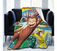 Ahdyr Coperta per Divano Letto, Coperta Curioso Come George Super Morbida e Accogliente in Microfibra Leggera 60 'x 50' per Letto Soffice Divano del Soggiorno