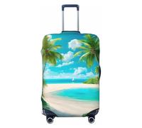 Ahdyr Coprivaligia da viaggio, protezione per valigia, palme, cielo, sabbia, stampa fronte-retro, adatta a bagagli da 18 a 32 pollici, coprivaligia per bambini e adulti, taglia media
