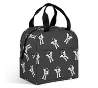 Ahdyr Cosmonauta Space Pattern Borsa termica per il pranzo Borse riutilizzabili con t a e manico per uomo Donna Lavoro Picnic Viaggi Ufficio Spiaggia