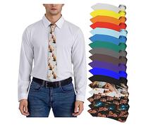 Ahdyr Cravatta personalizzata, cravatta con foto personalizzata, cravatta divertente da uomo per affari di feste di matrimonio