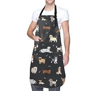 Ahdyr Cucciolo di Cane Animali Domestici Animali Simpatici Grembiule Impermeabile con 2 Tasche Grembiuli da Cuoco Bavaglini per Toelettatura Cucinare Pittura Giardinaggio