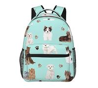 Ahdyr Cute Chocolate Yorkie Maltese Biewer Terrier Dogs Art Daypack Borsa a tracolla antifurto multiuso leggera Borsa per libri per laptop di grande capacità Zaino con spallacci regolabili